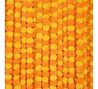 Krati Exports - Guirnalda con diseños de caléndula de 1,5 m.