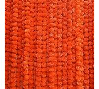 Krati Exports Guirnalda de caléndula de 5 pies, decoración de Manto de Fiesta de Boda India/Americana, guirnaldas de imitación, decoración de Diwali, Flores de arbusto de Primavera (Naranja Oscuro)