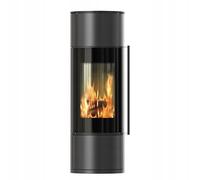 KRATKI AMBLER 7 kW Negro fi 150 Horno de acero con muelle para puerta Modern BImSchV nivel 2 llama Verte 7 Clase energética A+