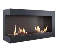 KRATKI Chimenea de biochimenea 900 x 280 mm, Chimenea de etanol, Chimenea Decorativa, Color Negro