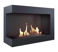 KRATKI Chimenea de Esquina Delta | Bio 700 x 280 mm | de Pared Sin Acristalamiento | de Gel Ideal para Interiores Abiertos y Modernos | TÜV - Prueba de Renania
