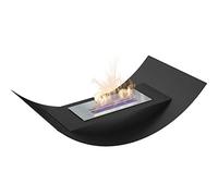 Kratki Chimenea de etanol BIOMISA, Chimenea de Fuego Real Independiente, Dimensiones en cm: 71,70 x 17,10 x 40 an., Longitud de la línea de Fuego 25 cm, Combustible: etanol, Peso 10,4 kg