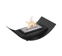 Kratki Chimenea de etanol BIOMISA Mini, Chimenea de Fuego Real Independiente, Dimensiones en cm: 47 x 13 x 26 Prof., Longitud de la línea de Fuego 15 cm, Combustible: etanol, Peso 3,8 kg