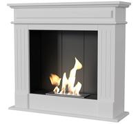 KRATKI Chimenea de etanol, Independiente con Certificado TÜV, Peso 29 kg, Dimensiones en cm: Altura 87 x Ancho 95 x Profundidad 28, Combustible: etanol para un Fuego sin hollín ni Humo.