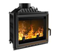 KRATKI Chimenea de leña de hierro fundido ANTEK 10kW Ø 180 | ECODESIGN | Clase de energía A | Eficiencia 76% | cenicero | apagador | rallar | 60 x 62,2 x 33,4 cm | Rango de potencia 4,5-13kW