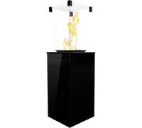 KRATKI Estufa de Gas Exterior Patio Mini con cristales negro control manual 8,2 kW