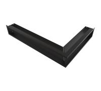 KRATKI LUFT Rejilla de ventilación angular 766x547x120 mm negra - Rejilla de ventilación angular para chimeneas y sistemas de calefacción, pintada en polvo, decorativa, para montaje en pared