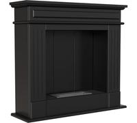 KRATKI November Chimenea Portal de Bioetanol Brasero Independiente Carcasa de MDF Inserto de Acero Autoensamblaje Biocontenedor 0,75 l Certificado TÜV 87x95 cm Negro