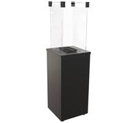 KRATKI Patio Slim Light - Calentador de Exterior portátil, autónomo&smokeless Negro, Decorativo de jardín y terraza de propano-butano sin Chimenea