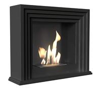 Kratki Quaerere Chimenea de Pórtico de Bioetanol Independiente Biocontenedor 075 L Tüv Carcasa de MDF con Inserto de Acero 95 X 115 Cm Negro