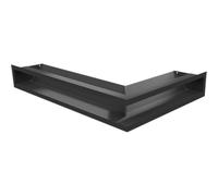 KRATKI Rejilla de ventilación LUFT esquina izquierda 60x40x9 negro Slim