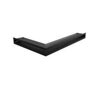 KRATKI Rejilla de ventilación Luft para chimeneas Rejilla de Esquina Derecha con Entrada de Aire Cubierta 45 Grados Acero Pintado en Polvo 40x60x6cm Negro