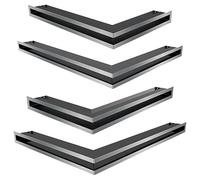 KRATKI Rejilla de ventilación Luft para chimeneas Rejilla de Esquina Derecha con Entrada de Aire Cubierta 45 Grados Acero Pintado en Polvo 40x80x9cm Arena