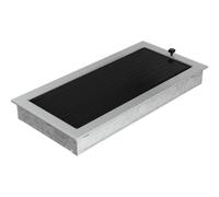 Kratki Rejilla de ventilación para chimeneas de Acero Inoxidable con Revestimiento de Polvo, Ligera, 20 x 42,6 x 4,5 cm, Pulida con persianas (Lamas)