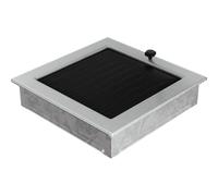 Kratki Rejilla de ventilación para chimeneas de acero inoxidable con revestimiento de polvo, ligera, 20 x 20 x 4,5 cm, pulida con persianas (lamas)