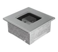 Kratki Rejilla de ventilación para instalación en Paredes o chimeneas de Acero Inoxidable con Recubrimiento de Polvo, Ligera, 8,6 x 8,6 x 4,5 cm, Pulida