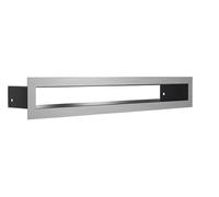 KRATKI Túnel 6/40 Rejilla de ventilación para conductos de distribución de Aire Caliente Acero Pintado en Polvo Fácil instalación 40x6cm INOX