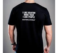 Kratom World I like Kratom more Camiseta de hombre Black / L