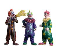 Kratos Power Trick or Treat Studios Scream Greats Killer Klowns from Outer Space: Rudy, Jumbo y Spikey paquete de figuras de acción de 8 pulgadas (3 artículos)