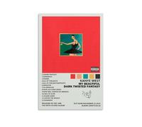 Kratoz Póster de My Beautiful Dark Twisted Fantasy cubierta de álbum de arte de pared, regalo para amigos y decoración de cama/sala de estar, estética moderna sin marco, 30 x 45 cm