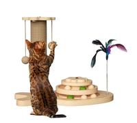 Kratzpfosten | Stabiles Sisal-Kratzspielzeug - Katzenkratzpad | Für den Innenbereich wie Wohnzimmer, Schlafzimmer, Das Zuhause, und den Außenbereich wie HOF, Hinterhof, Terrasse, Balkon, Garten