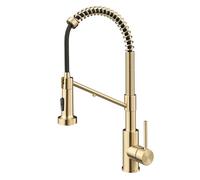 KRAUS Bolden KFF-1610SFACB - Grifo de cocina 2 en 1 con filtro de agua de una sola manija extraíble para ósmosis inversa o sistema de filtración de agua en bronce champán antiguo sin manchas, KFF