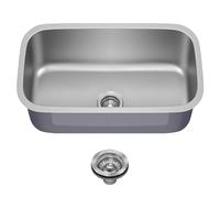 Kraus KBU14 31-1/2 inch Undermount Single Bowl 16-gauge Stainless Steel Kitchen Sink