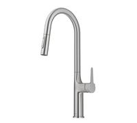 Kraus KPF-3101SFS Oletto - Grifo de cocina moderno de una sola manija, acero inoxidable libre de manchas