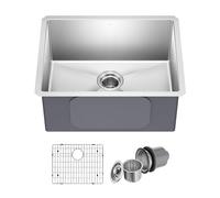 KRAUS Standart PRO 23-inch 16 Gauge Undermount Single Bowl Stainless Steel Kitchen Sink, KHU101-23
