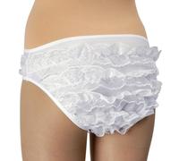 Krause & Sohn Bragas con volantes, color blanco, para niños y mujeres, tallas 98 - 46, accesorio para disfraz, carnaval, Blanco, 40-42