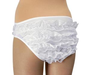 Krause & Sohn Bragas con volantes, color blanco, para niños y mujeres, tallas 98 - 46, accesorio para disfraz, carnaval, Blanco, 40-42