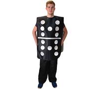 Krause & Sohn Disfraz de Piedra de Juego de dominó con número Variable de Pepitas, Talla única para Todos los Carnaval de Disfraces Divertidos de Piedra de dominó