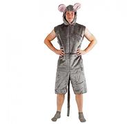 Krause & Sohn Disfraz de ratón Gris Plush Overoles Cortos Carnaval Disfraces de Animales Adultos (L/XL)