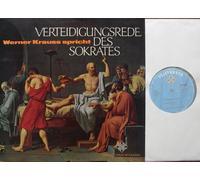 KRAUSS, WERNER - KRAUSS, WERNER / VERTEIDIGUNGSREDE DES SOKRATES / SCHLUSSWORT DES SOKRATES NACH DEM TODESURTEIL / gesprochen von WERNER KRAUSS / Text nach PLATON, frei gestaltet von Mathias Wiemann / Aufgenommen am 24.5.1955 in Berlin / WORT UND STIMME / ca. 1960 ??? / Bildhülle / TELEFUNKEN # SAT 22502 / Deutsche Pressung / 12" Vinyl Langspiel Schallplatte