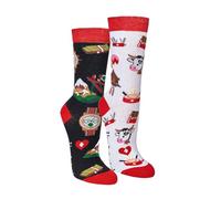 krautwear 2 pares de calcetines estampados coloridos para hombre y mujer, 30 cumpleaños, idea de regalo para papá y mamá, Suiza, 42-47