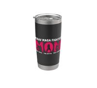 Krav Maga Fighter Mom El Artista Marcial Krav Maga Fighter Vaso térmico de acero inoxidable de doble pared