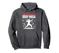 Krav Maga: No Hay Reglas Solo Resultados poderosa Defensa Personal Sudadera con Capucha, Unisex para Adultos, Jaspeado Oscuro, S