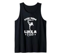 Krav Maga patea como una Chica poderosa Defensa Camiseta sin Mangas