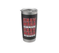Krav Maga Solo hay un combate de artes marciales Krav Maga Vaso térmico de acero inoxidable de doble pared