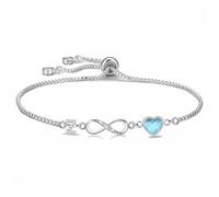 Kraven Bracelet Femme Argent 925 Infini Initiales, Bracelet amour Femme Ajustable letras A-Z, Bijoux Femme Regalos Navidad Femme Cumpleaños Día de las Madres Regalo Maman, 6.5cm, Latón, No es una