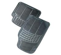 KRAWEHL - Juego de 4 Alfombras Alaska - de PVC - para Coches - Alfombrillas Delanteras y Traseras - Flexibles - Perfil Anatómico - Reverso Antideslizante - Color Negro