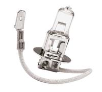 Krawehl - Bombilla H-3, Lámpara Halógena, Luz Blanca y Potente, 12 V y 55 W, Bombilla para Faros Delanteros de Coche o Moto, Luces de Cruce y Carretera, Antinieblas Delanteros