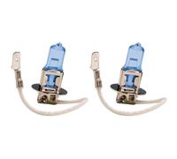 Krawehl - Estuche de 2 Bombillas H-3 - Bombilla Metal Blue - Más Brillante y Luminosa - Cristal Azul y Luz Blanca Intensa - 12 V y 55 W - 100% Homologada - Bombillas para Coche o Moto