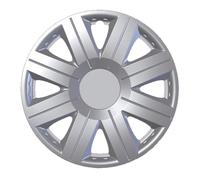 KRAWEHL - Juego de 4 Tapacubos de 13 Pulgadas - Modelo Cosmos - Cubre Llantas - Fácil de Instalar - Anillo de Sujección Ajustable - Resistente a los Golpes - Realizado en ABS - Color Plata