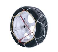 KRAWEHL - Pack de 2 Cadenas de Nieve para Coche - Cadenas de Metal Tipo Malla de Rombo - Eslabones de 9 mm - con Tensor Mecánico - Universal - Antideslizantes - Grupo 4