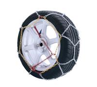 KRAWEHL - Pack de 2 Cadenas de Nieve para Coche - Cadenas de Metal Tipo Malla de Rombo - Eslabones de 9 mm - con Tensor Mecánico - Universal - Antideslizantes - Grupo 11