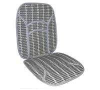 KRAWEHL - Respaldo para el Asiento del Coche - Respaldo de Verano - Evita el Sudor - Máxima Comodidad - Fabricado en Fibra Vegetal - Compatible con Todos los Asientos - Color Gris