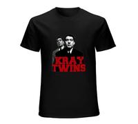 Kray Twins Unisex T-Shirt Printed tee Black Mens Top Shirt 3XL