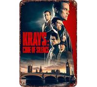 Krays: Cartel de metal con texto en inglés «Code of Silence» para decoración de pared, 30,5 x 20,3 cm