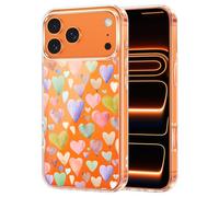 Krdvekm Amar Funda para iPhone 17 Pro 6,3'', Carcasa Aesthetic Valentine Color Corazón Dibujos Diseño Motive, Suave Transparente Silicona Antigolpes Protector TPU + PC Case para Mujer, Valentinstag